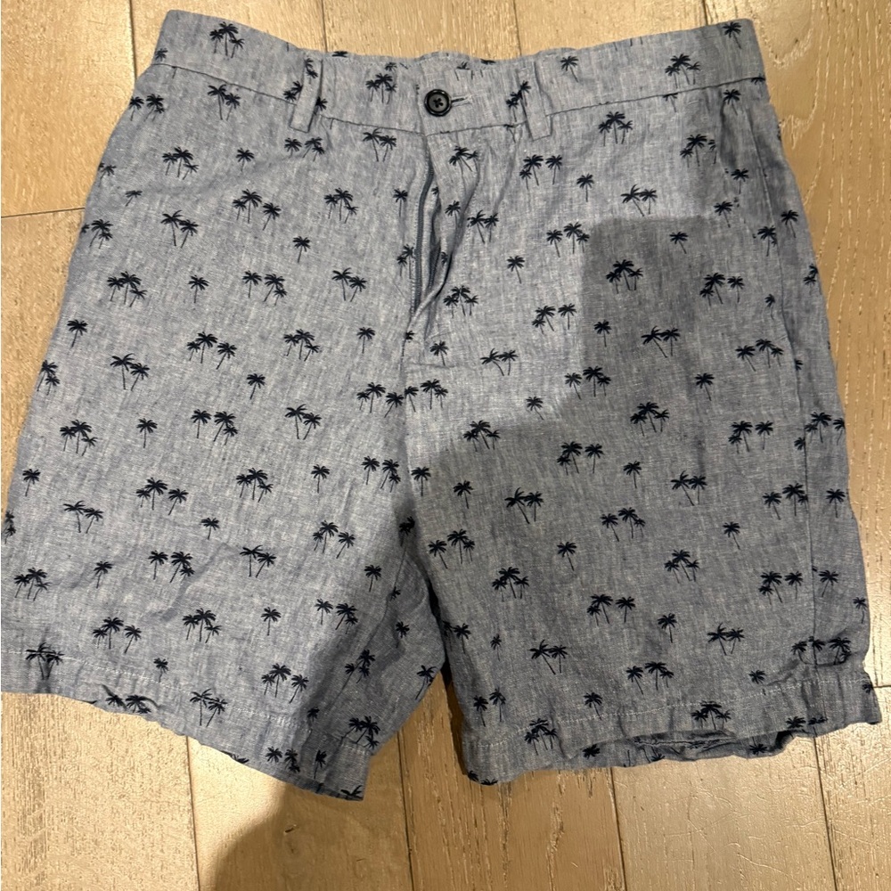Banana Republic Blue Palm Print Shorts